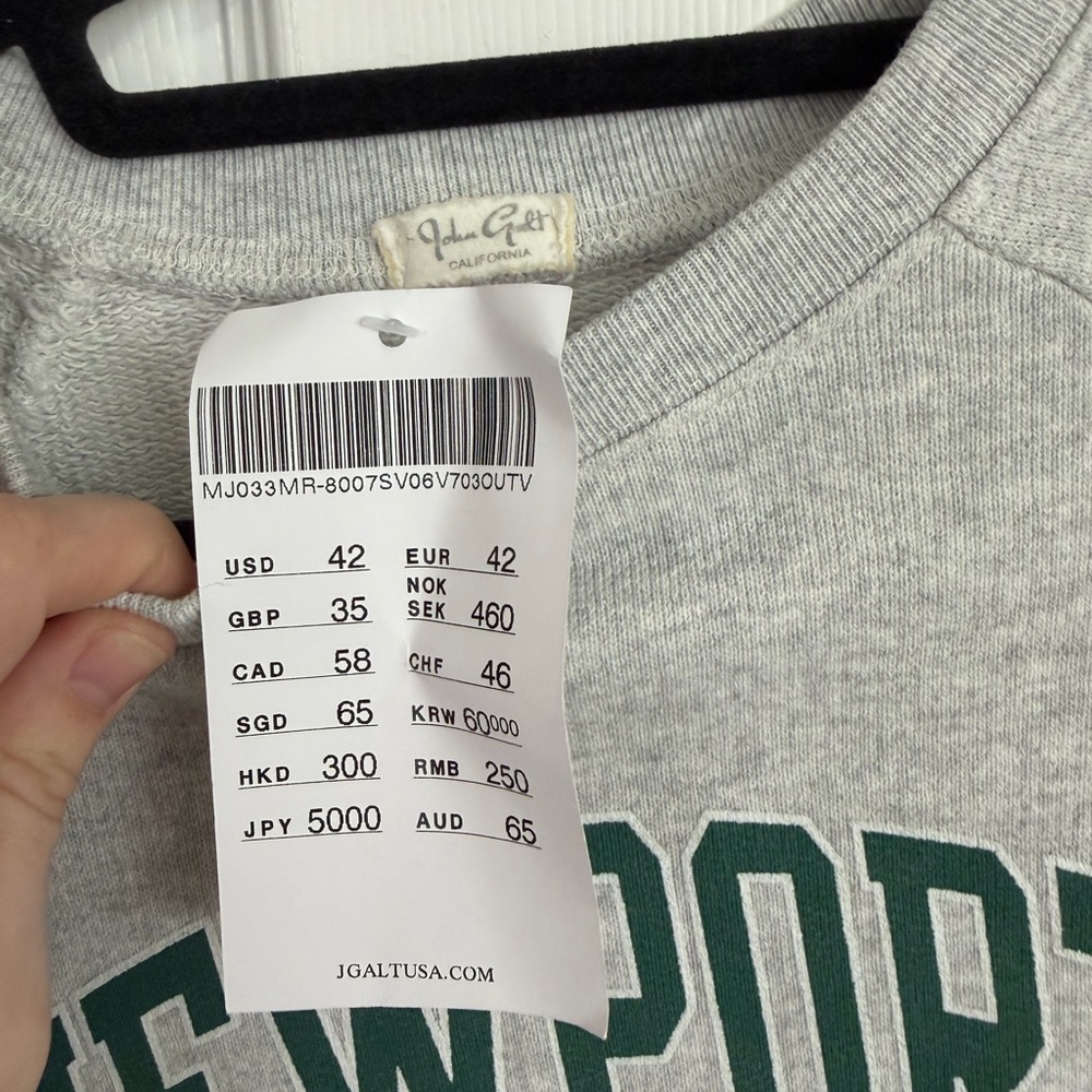 John galt Brandy Melville Erica Newport Crewneck Sweatshirt | Size OS - Picture 2 of 5